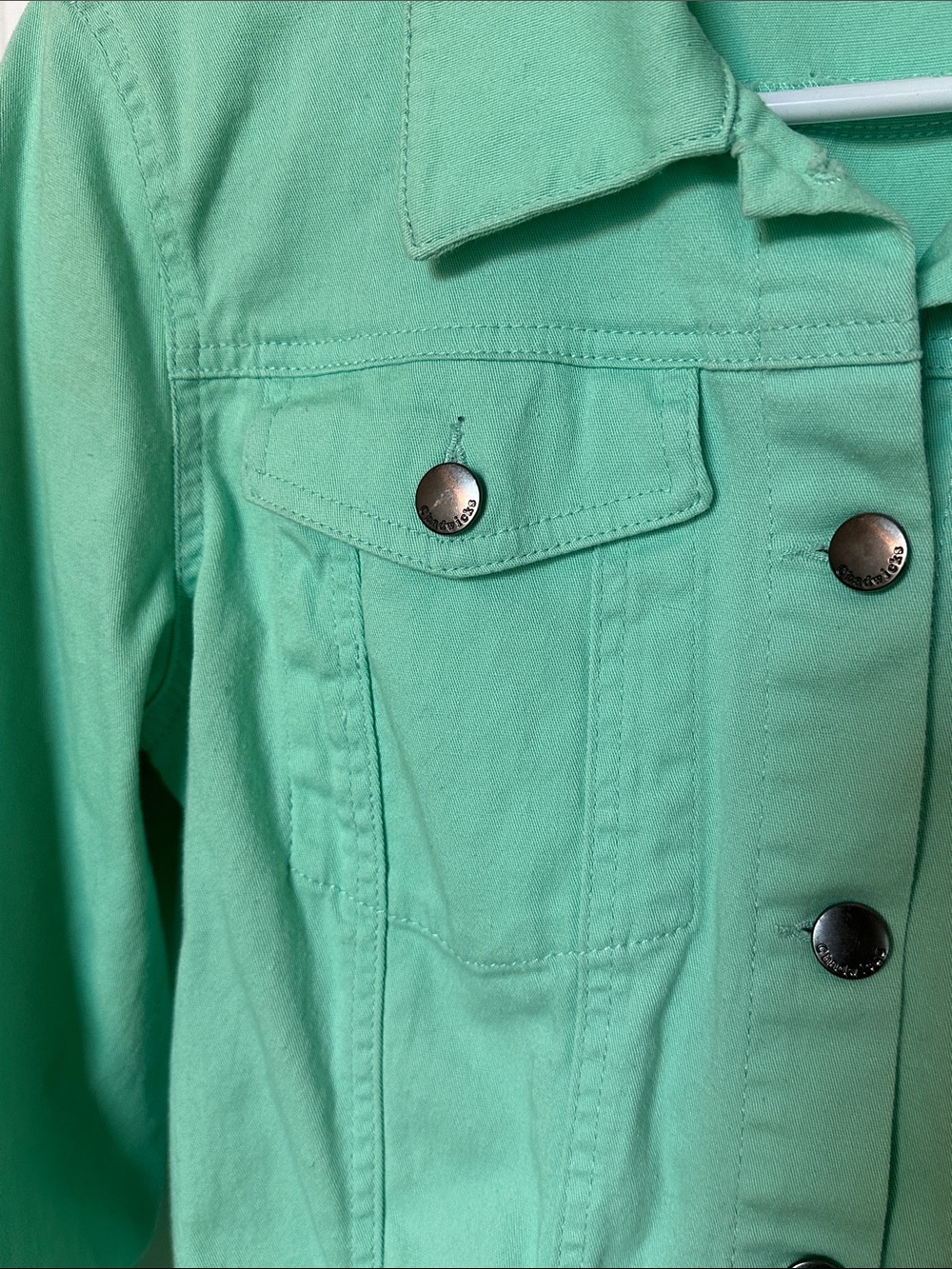 Chadwicks Mint Green Denim Jacket - Picture 4 of 5